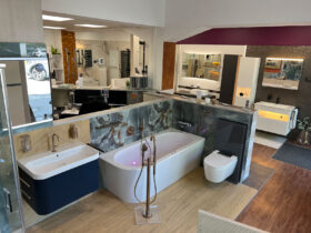 Badezimmer Wand Badewanne mit Whirlpool Düse